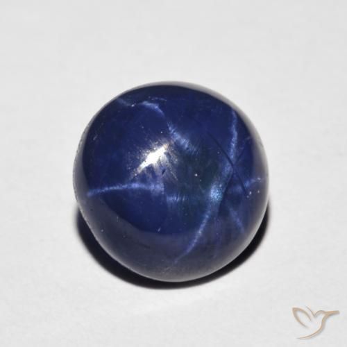3.88 ct Blue Star Sapphire Stone, Natural Star Sapphire in Round Cabochon Shape for Sale