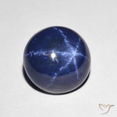 4.18 ct Blue Star Sapphire Stone, Natural Star Sapphire in Oval Cabochon Shape for Sale