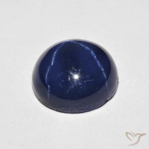 Star Sapphire Gemstone in 10 x 8 mm (calibrated) Size for Sale, Star Sapphire Stone in Navy Blue Color