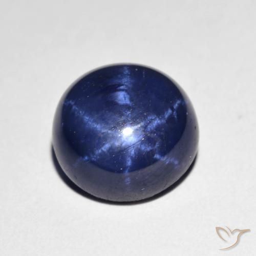 4.24ct Natural Navy Blue Star Sapphire, Round, Opaque