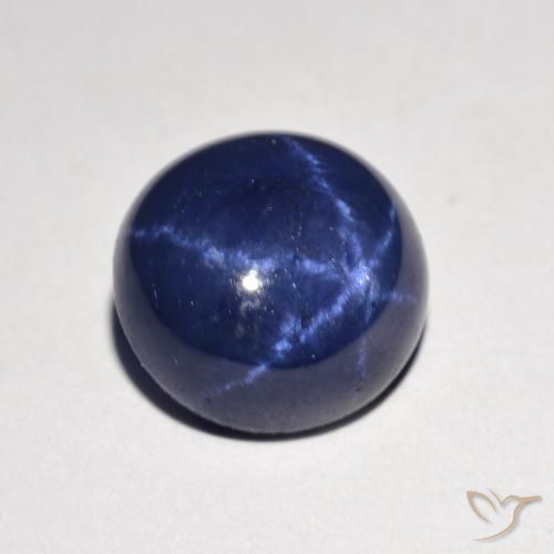 4.24 ct Blue Star Sapphire Stone, Natural Star Sapphire in Round Cabochon Shape for Sale
