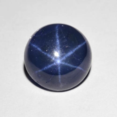 Zafiro Estrella Cabujón Redondo de 4,72 ct de Tailandia, Dimensión 9,2mm, Claridad Opaco, Piedra preciosa natural Difundido, 1 pieza de Zafiro Estrella en color Azul marino, Dureza Mohs de 9 Adecuado para joyas de uso diario, Photo A