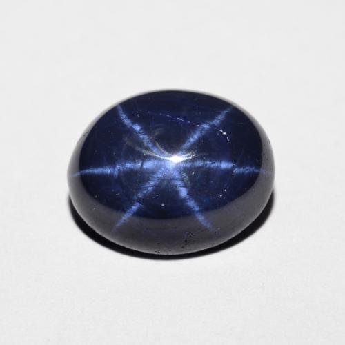 Dark Blue Star Sapphire Gem - 4ct Oval Cabochon (ID: 619954)