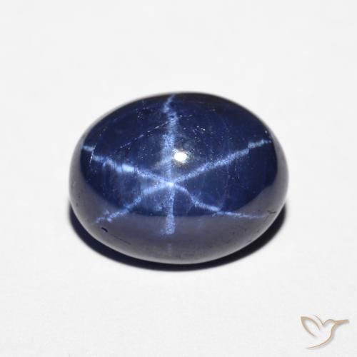 4.07 ct Blue Star Sapphire, 10.2 x 8 mm Oval Cut From Thailand, Photo A