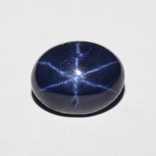 Navy Blue Star Sapphire Gem - 4.4ct Oval Cabochon (ID: 619962)