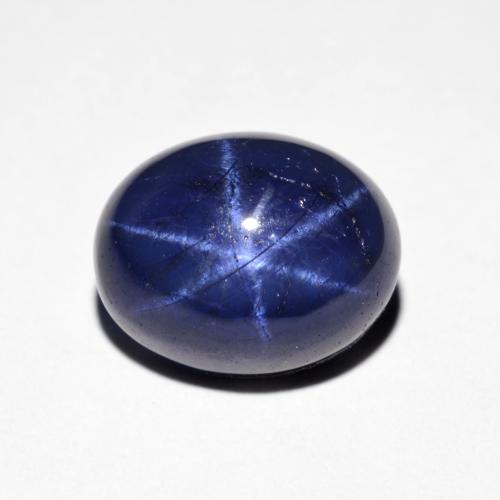 Темно-синий Звездчатый Сапфир Камень - 5ct Овал Кабошон (ID: 620004)