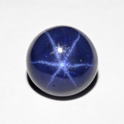 Dark Blue Star Sapphire Gem - 4.5ct Round Cabochon (ID: 620010)