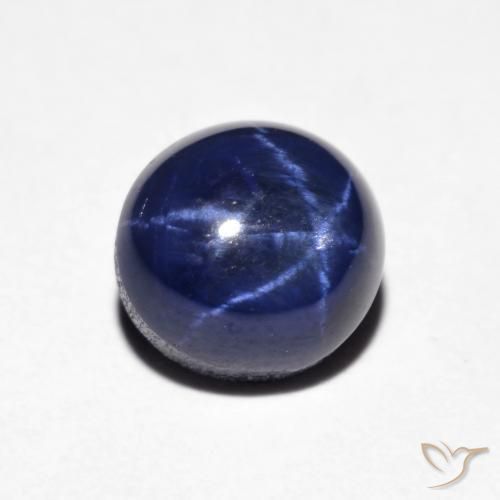 2.51 ct Blue Star Sapphire Stone, Natural Star Sapphire in Round Cabochon Shape for Sale
