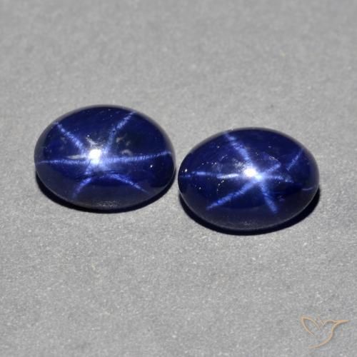 2.48 ct Blue Star Sapphire, 7 x 5.3 mm Oval Cut From Thailand, Photo A
