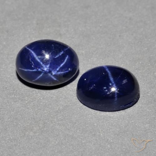 3.18 ctw Blue Star Sapphire Stones, Natural Star Sapphire in Oval Cabochon Shape for Sale