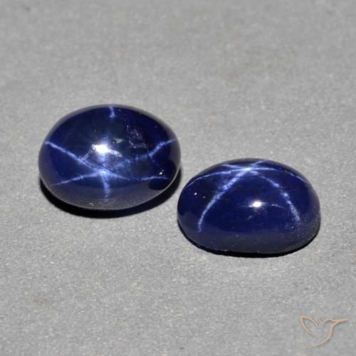 3.10 ctw Blue Star Sapphire Stones, Natural Star Sapphire in Oval Cabochon Shape for Sale