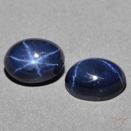 3.14 ctw Blue Star Sapphire Stones, Natural Star Sapphire in Oval Cabochon Shape for Sale