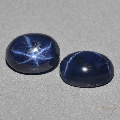2.69 ctw Blue Star Sapphire Stones, Natural Star Sapphire in Oval Cabochon Shape for Sale