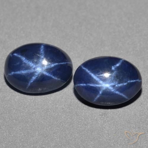 3.03 ct Blue Star Sapphire, 7.3 x 5.4 mm Oval Cut From Thailand, Photo A