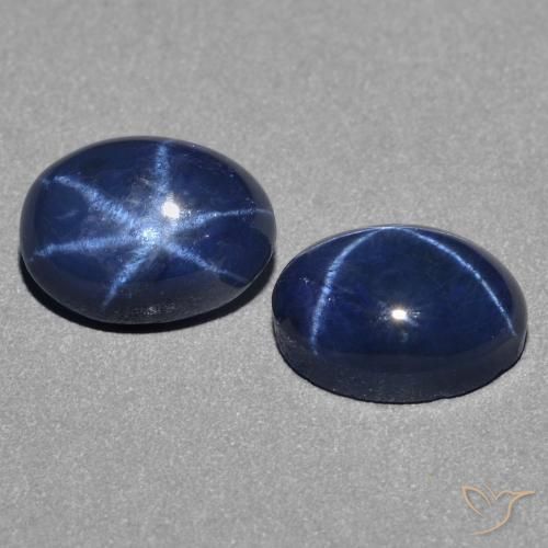 3.03 ctw Blue Star Sapphire Stones, Natural Star Sapphire in Oval Cabochon Shape for Sale