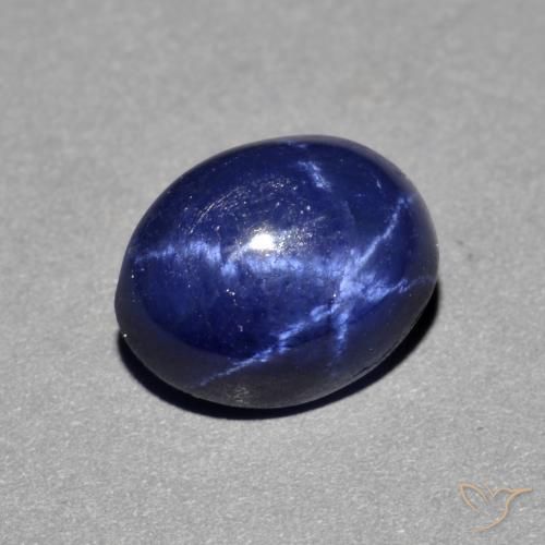 4.13 ct Blue Star Sapphire, 10.1 x 8 mm Oval Cut From Thailand, Photo A