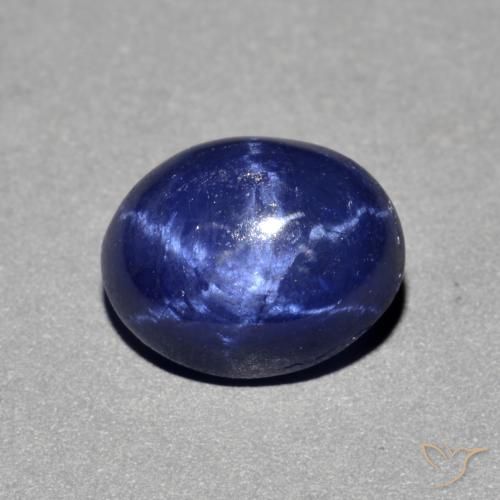 4.13 ct Blue Star Sapphire Stone, Natural Star Sapphire in Oval Cabochon Shape for Sale