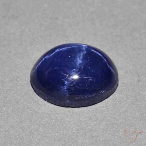 Star Sapphire Gemstone in 10 x 8 mm (calibrated) Size for Sale, Star Sapphire Stone in Navy Blue Color