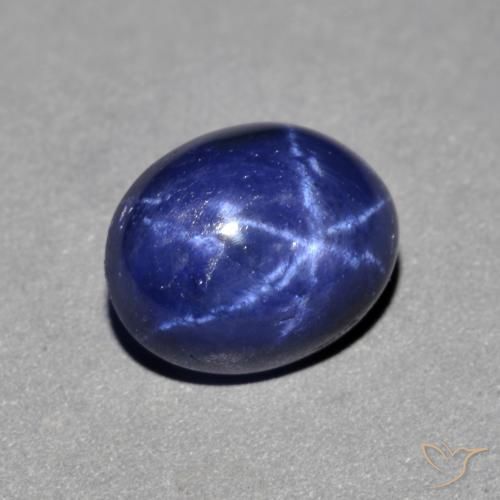 4.29 ct Blue Star Sapphire, 10.1 x 8 mm Oval Cut From Thailand, Photo A