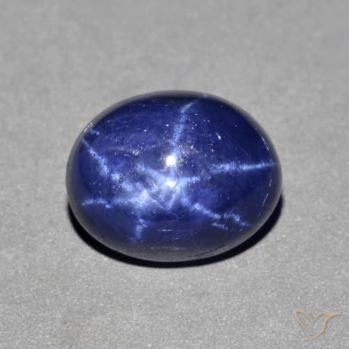4.29 ct Blue Star Sapphire Stone, Natural Star Sapphire in Oval Cabochon Shape for Sale