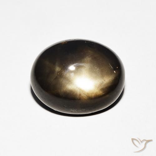 4.08 ct Black Star Sapphire, 10.2 x 8.2 mm Oval Cut From Thailand, Photo A