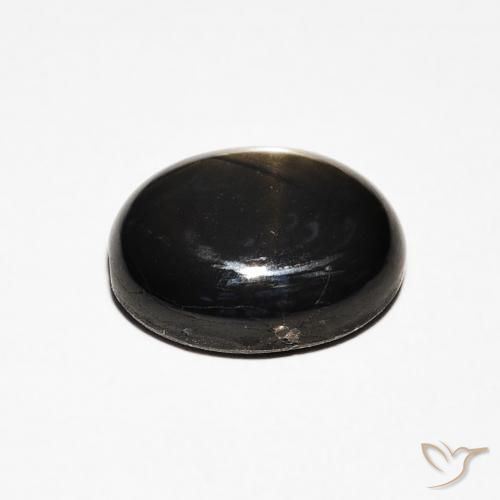 Star Sapphire Gemstone in 10 x 8 mm (calibrated) Size for Sale, Star Sapphire Stone in Black Color