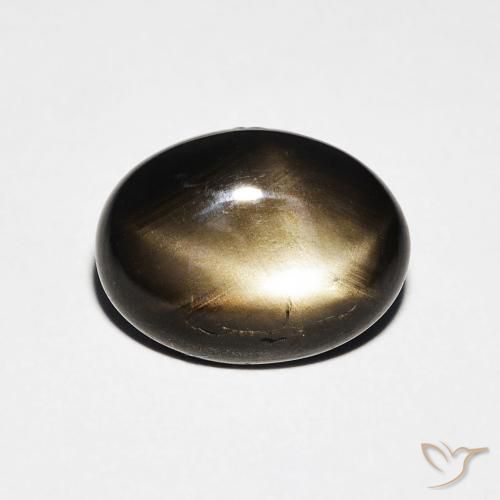 3.25ct Natural Black Star Sapphire, Oval, Opaque