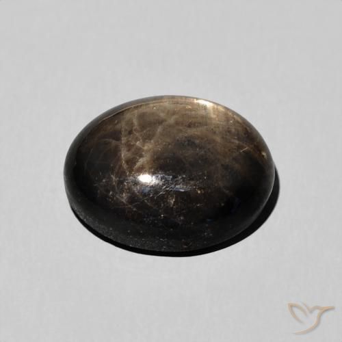 Star Sapphire Gemstone in 10.4 x 9 mm Size for Sale, Star Sapphire Stone in Black Color