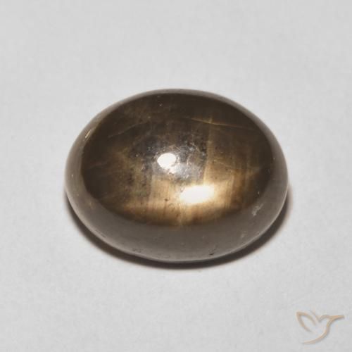 6.28ct Natural Black Star Sapphire, Oval, Opaque