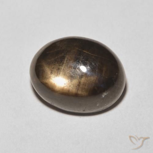 6.28 ct Black Star Sapphire Stone, Natural Star Sapphire in Oval Cabochon Shape for Sale