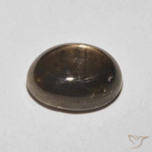 Star Sapphire Gemstone in 11 x 9 mm (calibrated) Size for Sale, Star Sapphire Stone in Black Color