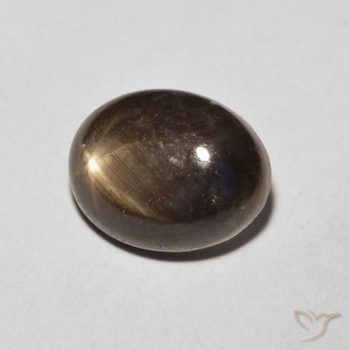 4.26 ct Black Star Sapphire Stone, Natural Star Sapphire in Oval Cabochon Shape for Sale