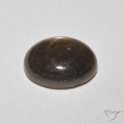 Star Sapphire Gemstone in 10.7 x 8.3 mm Size for Sale, Star Sapphire Stone in Black Color
