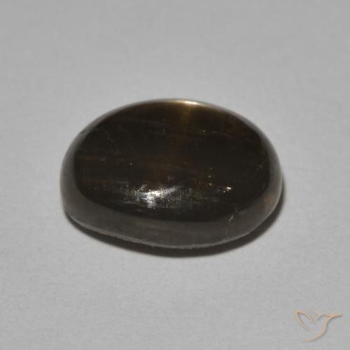 Star Sapphire Gemstone in 10.6 x 8.4 mm Size for Sale, Star Sapphire Stone in Black Color