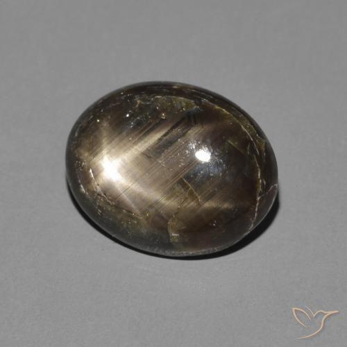 3.05 ct Black Star Sapphire Stone, Natural Star Sapphire in Oval Cabochon Shape for Sale