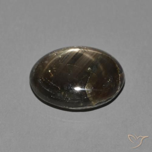 Star Sapphire Gemstone in 10 x 8 mm (calibrated) Size for Sale, Star Sapphire Stone in Black Color