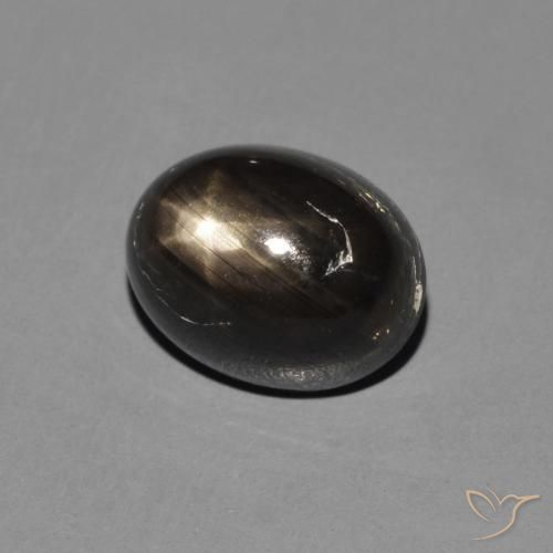 2.72 ct Black Star Sapphire Stone, Natural Star Sapphire in Oval Cabochon Shape for Sale