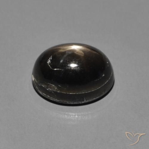 Star Sapphire Gemstone in 8.2 x 6.4 mm Size for Sale, Star Sapphire Stone in Black Color