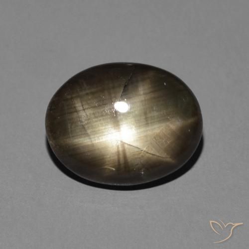 2.61 ct Black Star Sapphire, 10.3 x 8.1 mm Oval Cut From Thailand, Photo A