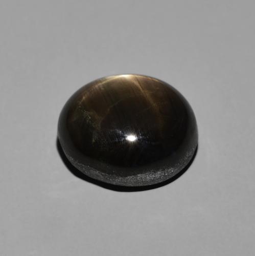 Star Sapphire Gemstone in 10.2 x 9.2 mm Size for Sale, Star Sapphire Stone in Black Color