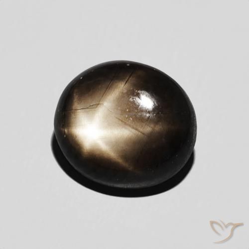 4.60 ct Black Star Sapphire Stone, Natural Star Sapphire in Oval Cabochon Shape for Sale