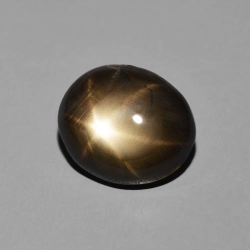 6.82 ct Black Star Sapphire Stone, Natural Star Sapphire in Oval Cabochon Shape for Sale