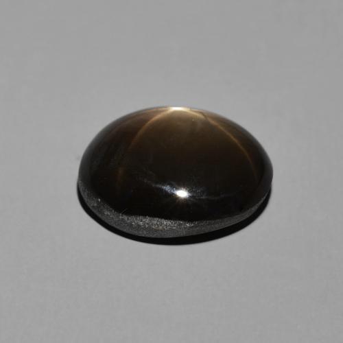 Star Sapphire Gemstone in 12 x 10 mm (calibrated) Size for Sale, Star Sapphire Stone in Black Color