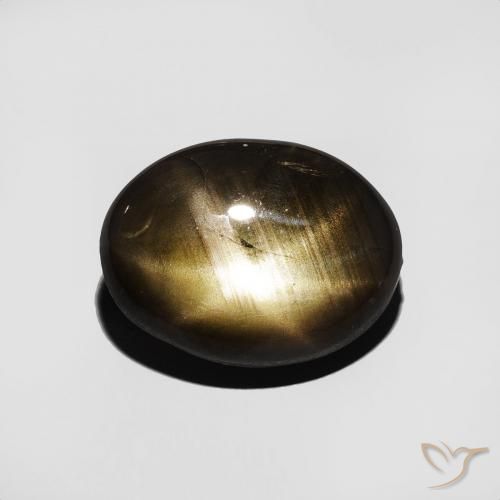 4.82ct Natural Black Star Sapphire, Oval, Opaque