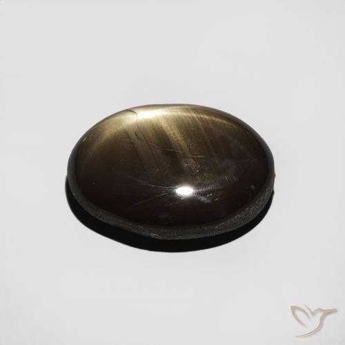 Star Sapphire Gemstone in 11.6 x 8.8 mm Size for Sale, Star Sapphire Stone in Black Color