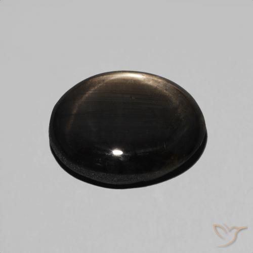 Star Sapphire Gemstone in 11 x 9 mm (calibrated) Size for Sale, Star Sapphire Stone in Black Color