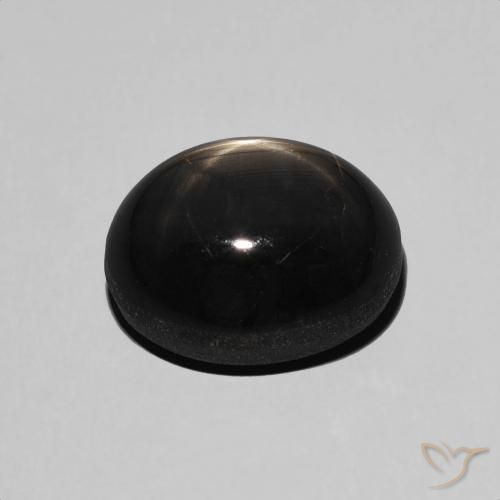 Star Sapphire Gemstone in 10.7 x 8.4 mm Size for Sale, Star Sapphire Stone in Black Color
