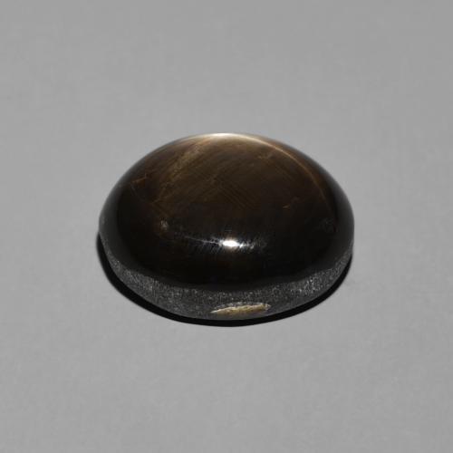 Star Sapphire Gemstone in 12 x 10 mm (calibrated) Size for Sale, Star Sapphire Stone in Black Color