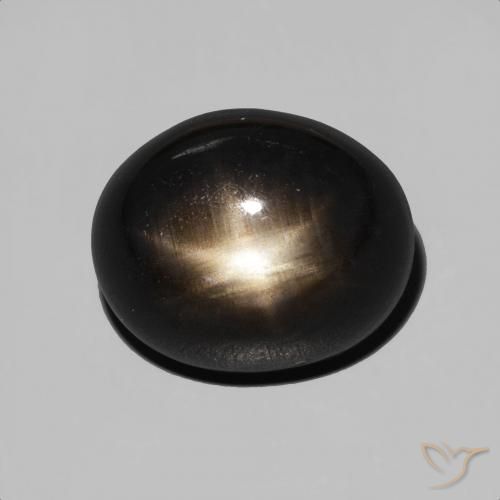 7.84ct Natural Black Star Sapphire, Oval, Opaque