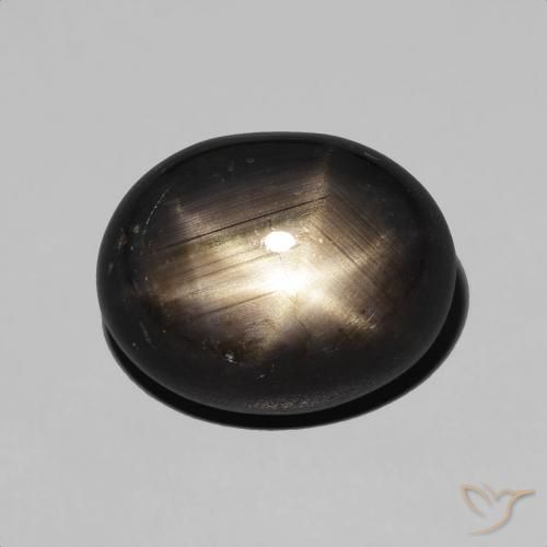 7.18ct Natural Black Star Sapphire, Oval, Opaque